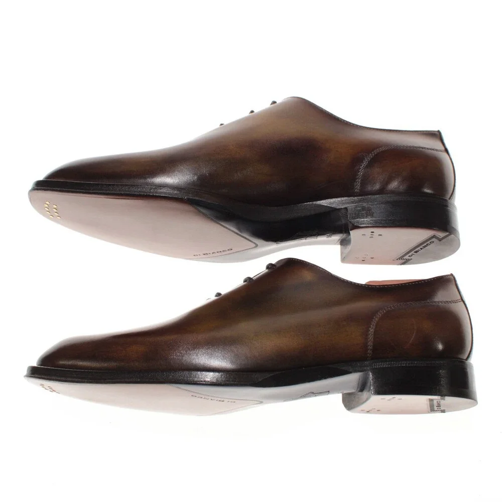 Di Bianco NWB Oxford Dress Shoes Size 41.5 (US 8.5) Green Leather Made in Italy